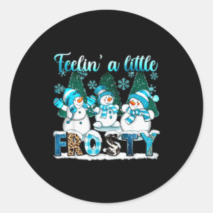 Adesivo Sentindo Um Pouco Gelado Cute Boneco de Neve Inver