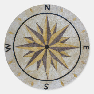 Adesivo Sentir Compass Direction Design Point Floor Mesa T