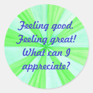 Adesivo Sentir-se bem, sentir excelente, afirmação