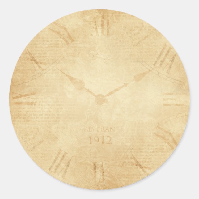 Adesivo Sepia Clock Face Steampunk (Frente)