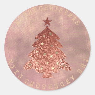 Adesivo Sepia de linho Dourado cor-de-rosa da árvore do