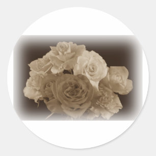 Adesivo Sepia Rose Bouquet