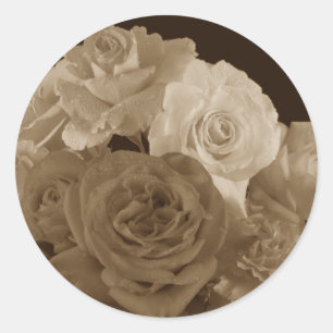 Adesivo Sepia Rose Bouquet
