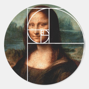 Adesivo Sequência Fibonacci Leonardo da Vinci Mona Lisa