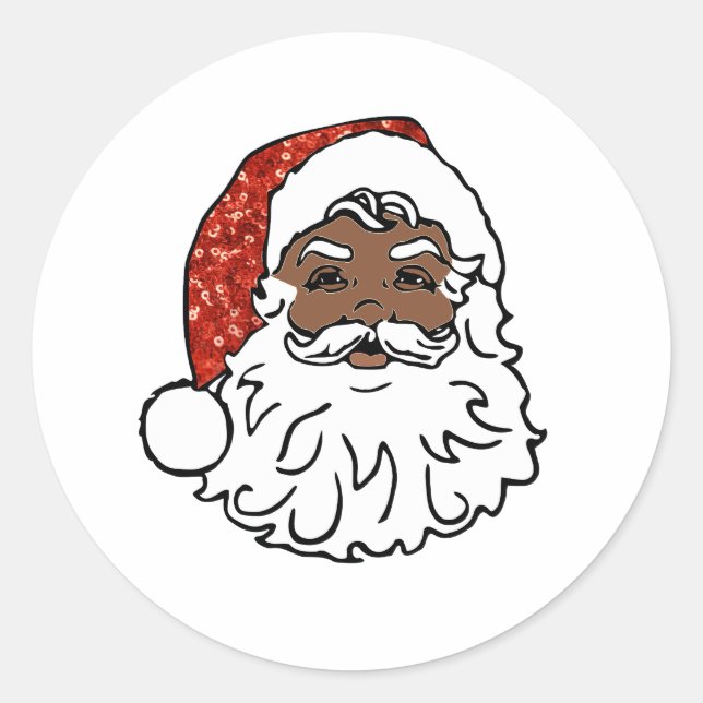 Adesivo sequências de preto santa claus (Frente)