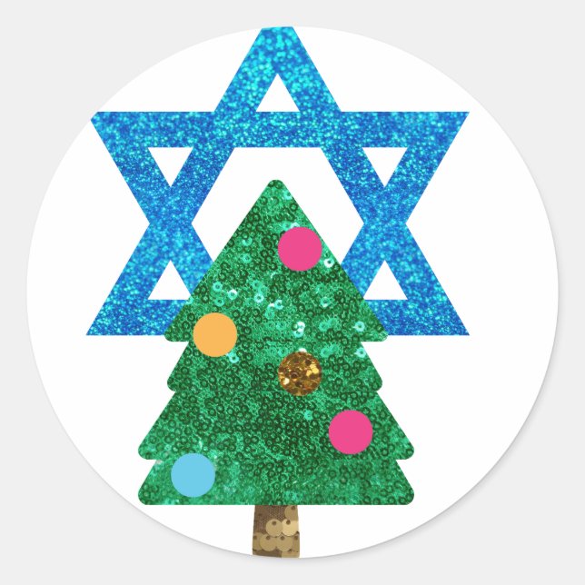 Adesivo sequin christmukkah hanukkah (Frente)