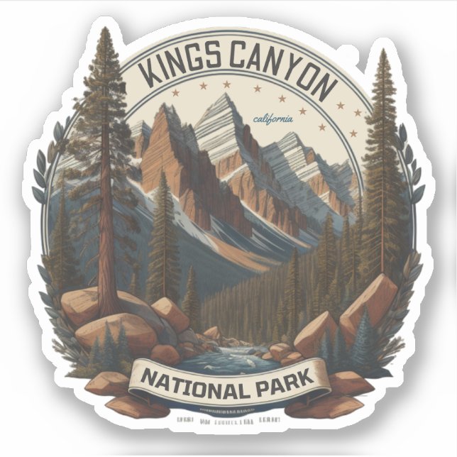 Adesivo Sequoia e Kings Canyon National Parks california (Frente)