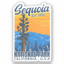 Adesivo Sequoia National Park CA Instituted 1890