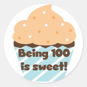 Adesivo Ser 100 é t-shirt e presentes doces do aniversár