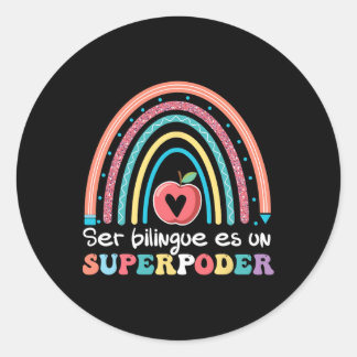 Adesivo Ser Bilingue É Um Superpoder Ck To School Espanhol