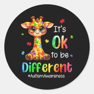 Adesivo Ser Diferente Girafa Fofa Animal Autismo