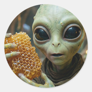 Adesivo Ser Extraterrestre Alien com Mel