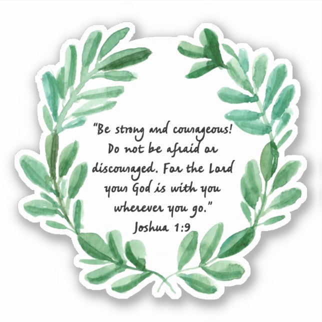 Adesivo ser forte e corajoso (Frente)