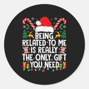 Adesivo Ser Parente Meu Camisa de Natal Divertida Família 