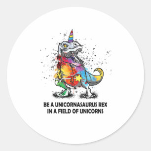 Adesivo Ser Rex De Unicornasaurus Em Um Campo De Criança D