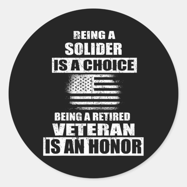 Adesivo Ser Um Veterano Exército Americano Solider Indepen (Frente)