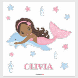 Adesivo Sereia Afro-Americana e Vinil Sticker