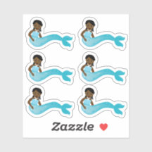 Sereia Azul Afro-Americana