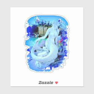 Adesivo Sereia Branca Sentada Thunder_Cove