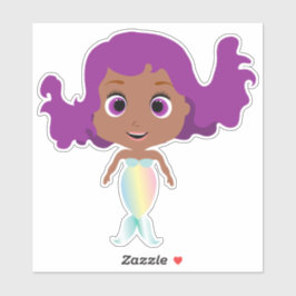 Adesivo Sereia Da Pele Escura Púrpura