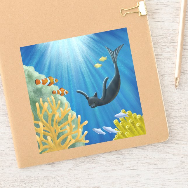 Adesivo Sereia de Cat (Notebook)