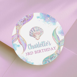 Adesivo Sereia Debaixo do Mar 3º Aniversário