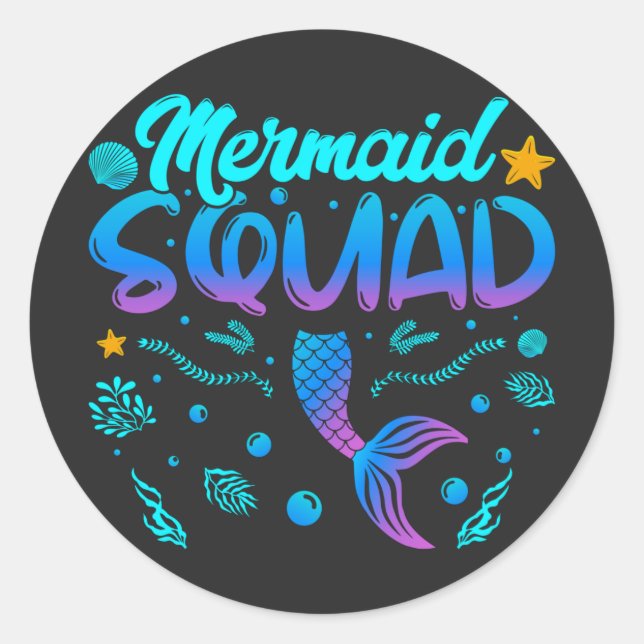 Adesivo Sereia Do Aniversário (Frente)