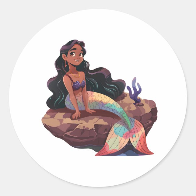 Adesivo Sereia elegante e elegante (Frente)