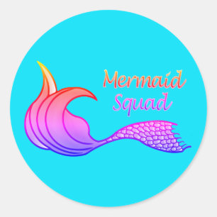 Adesivo Sereia Esquadrão de Cores Festivas