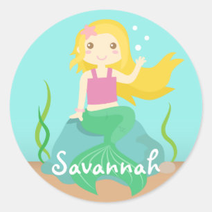 Adesivo Sereia Fofa do Oceano, Para Meninas