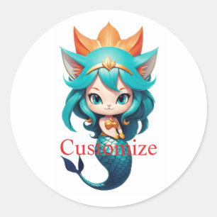 Adesivo Sereia Gatinho Fofinho Thunder_Cove