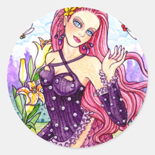 Adesivo Sereia Sea Fairy Fantasy Stickers by Ann Howard (Frente)