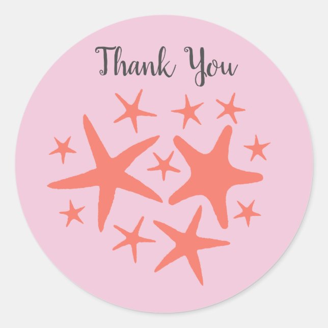 Adesivo Sereia Starfish Ocean Beach Party Stickers (Frente)