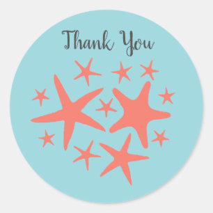 Adesivo Sereia Starfish Ocean Beach Party Stickers