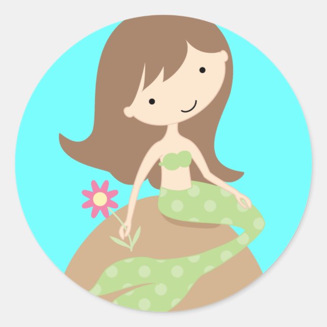 Adesivo Sereia Verde KRW (Frente)