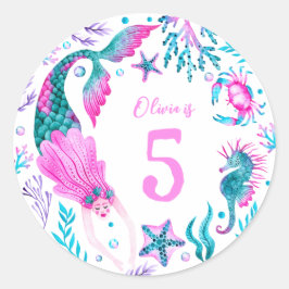 Adesivo Sereias Aquáticas, Conchas Marítimas + Criaturas O