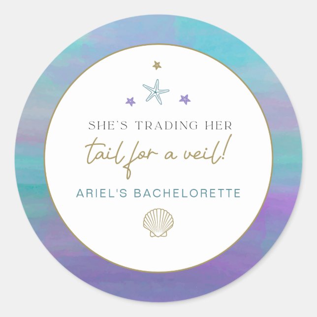 Adesivo Seren Sereid Tail for a Veil Bachelorette Ocean (Frente)