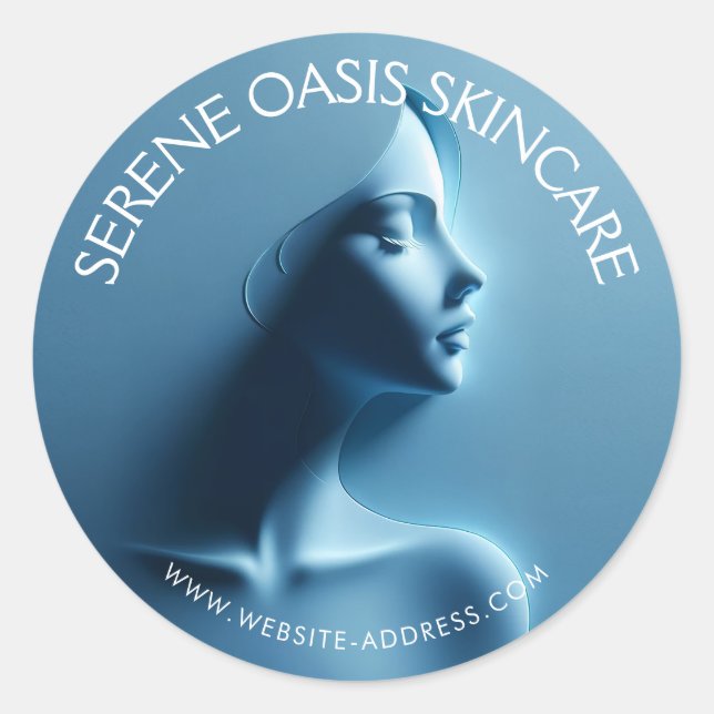 Adesivo Serene Beauty Skincare, Massagem, Spa (Frente)