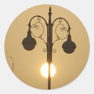Adesivo Serene Victorian Street Lamp Sunset Sky