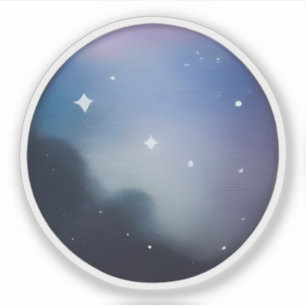 Adesivo Serenidade estelar: Abstrato Starry Night