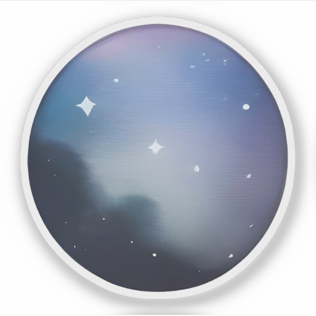 Adesivo Serenidade estelar: Abstrato Starry Night (Frente)