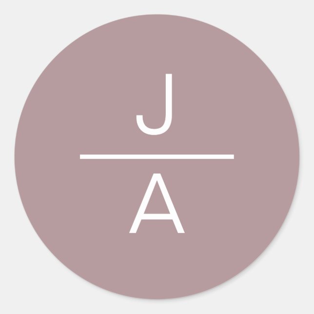 Adesivo Serenidade Moderna | Vinheta redonda monograma (Frente)