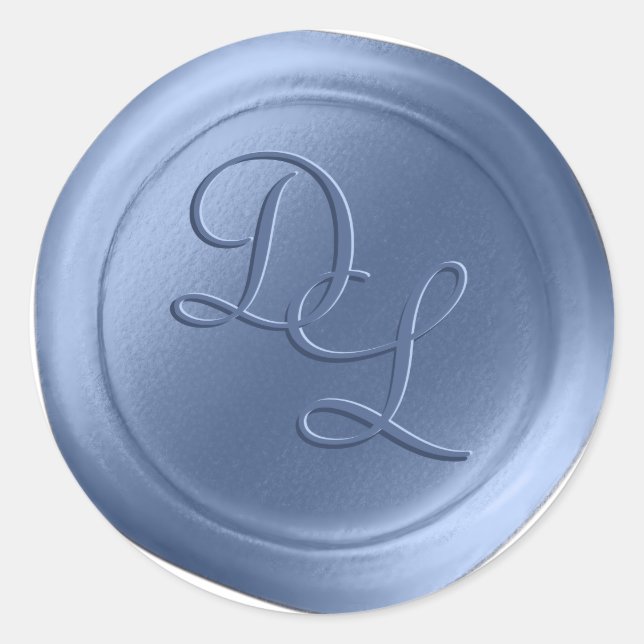 Adesivo Serenity Blue 2 - Letra Monogramo Cera-impermeável (Frente)