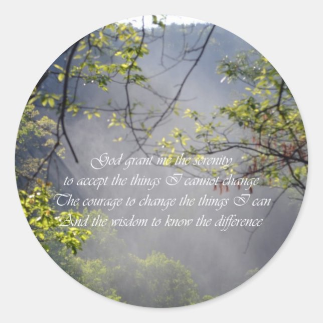 Adesivo Serenity Prayer (Frente)