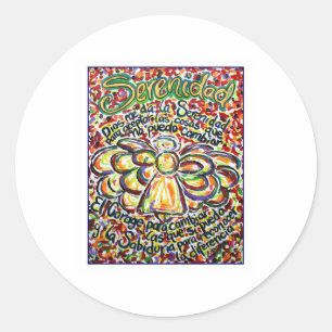 Adesivo Serenity Prayer Angel (Texto Espanhol)