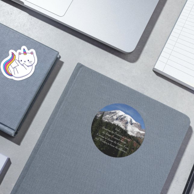 Adesivo Serenity Prayer Monte Rainier Foto (In Situ)