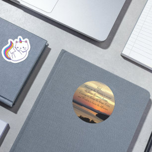 Adesivo Serenity Prayer Orange Seascape Sunset