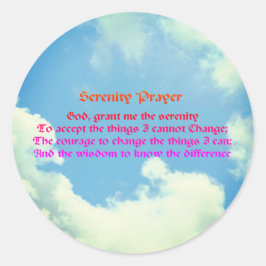 Adesivo Serenity Prayer Rainbow Blue Sky Inspiração