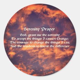 Adesivo Serenity Prayer Sky Clouds Inspiração