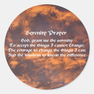 Adesivo Serenity Prayer Sky Clouds Inspiração